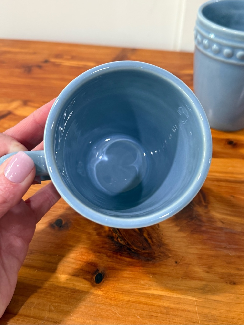 Del Mar Azure Blue Mugs by Nancy Calhoun Set of 2 - Picture 3 of 4